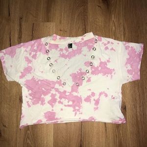 Cropped tie dye shirt